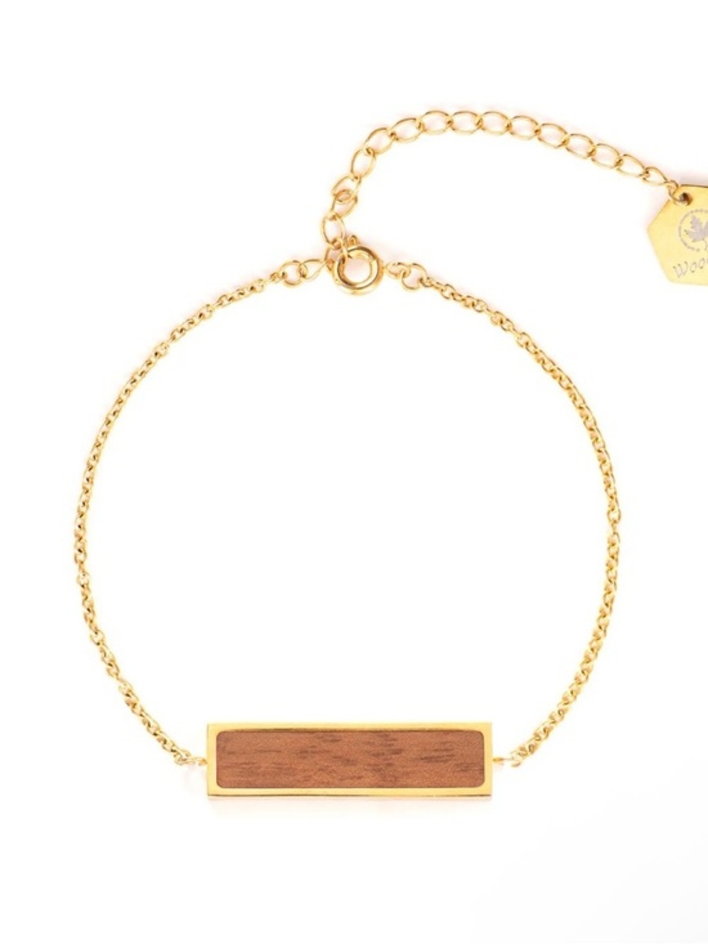 NWT WoodStone HARMONY WALNUT - GOLD BRACELET